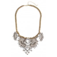 Ice Art Deco Crystal Bib Necklace